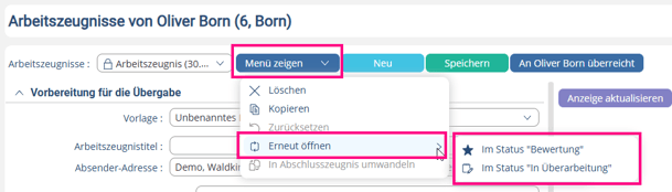 Arbeitszeugnis Status-1