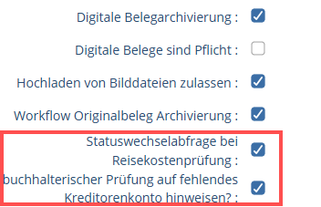 Einstellungen RM