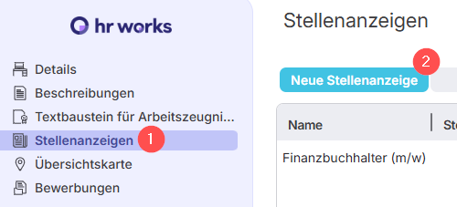 Stellenanzeige