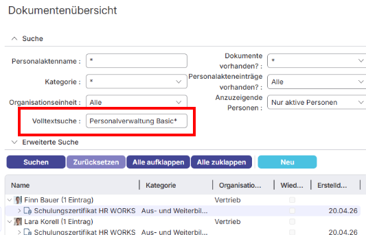 Volltextsuche
