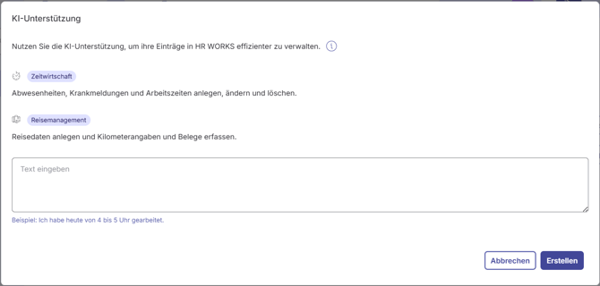 KI Unterstützung - Anweisung