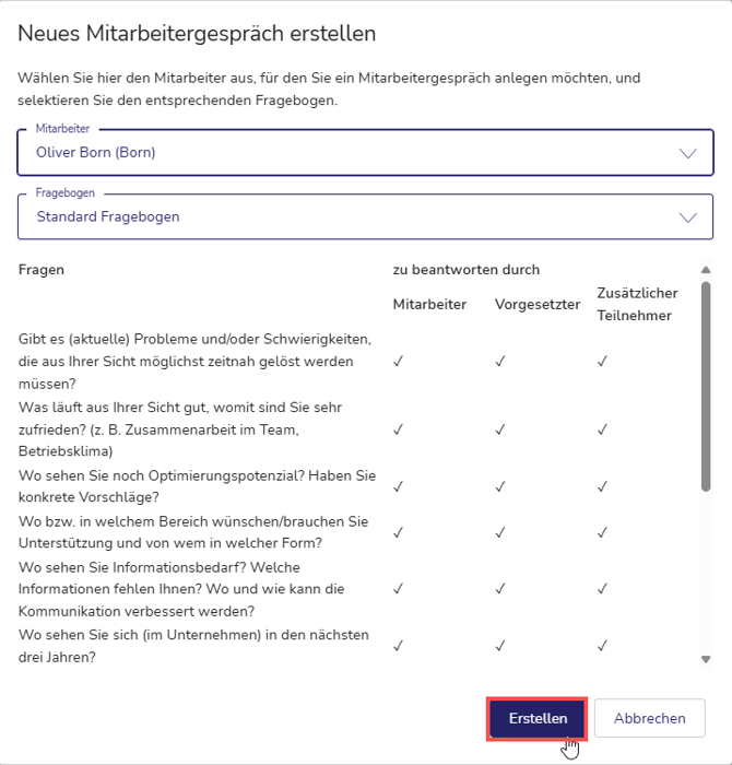 MAG erstellen VG Detail
