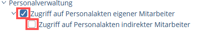 Zugriff Personalakte VG Berechtigung