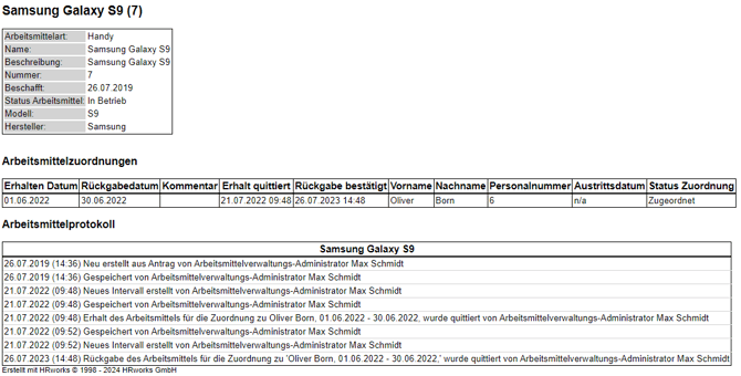 Zuordnung mit Details